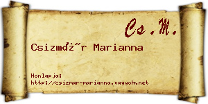 Csizmár Marianna névjegykártya