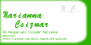 marianna csizmar business card