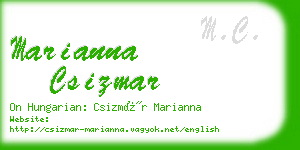 marianna csizmar business card